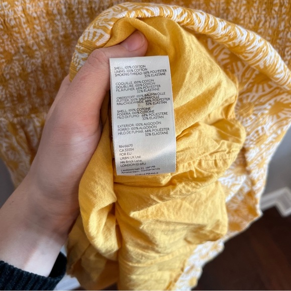 Free People Sweet Annie Mini Dress in Sunshine Combo Size Large - Picture 8 of 9